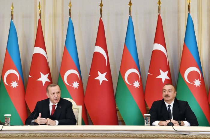  Azerbaijani, Turkish presidents make press statements 