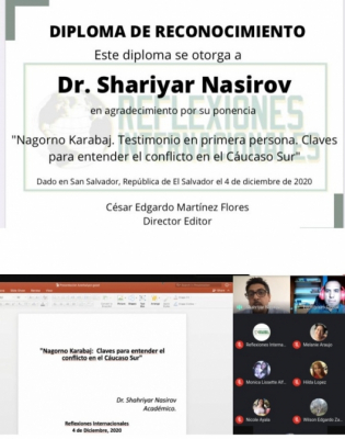 Un profesor azerbaiyano residente en Chile dio una ponencia sobre la realidad de Karabaj