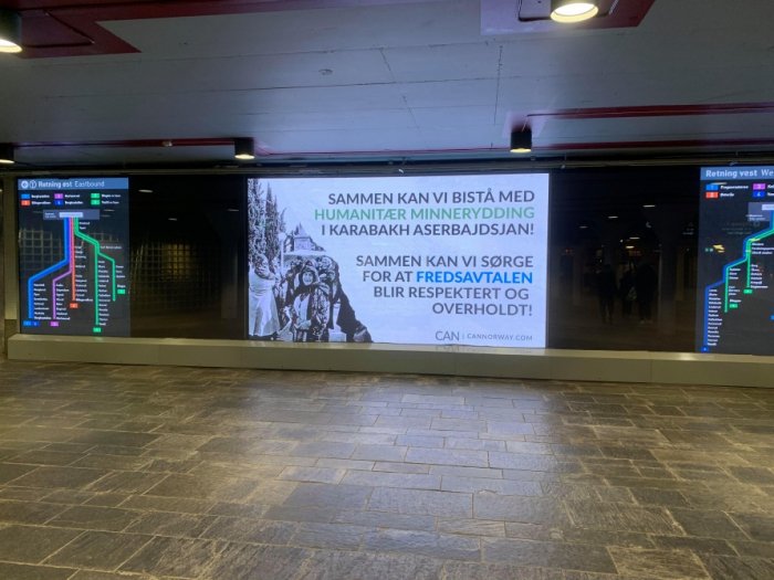 En Oslo se han instalado unos 200 carteles que reflejan el vandalismo armenio