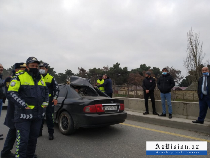  Avtovağzal yaxınlığında qəza:    Yolda tıxac yarandı - FOTO    