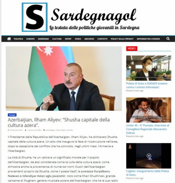  İtaliya mətbuatı Şuşadan yazdı 