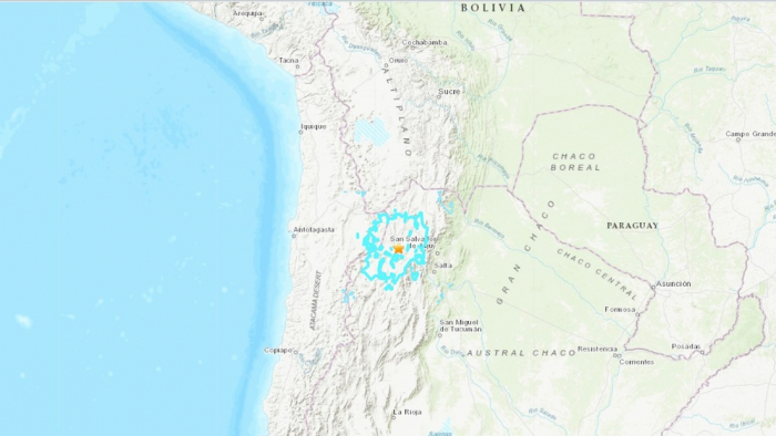 Se registra un terremoto de magnitud 6,1 en Argentina