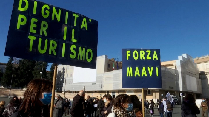  Tourism workers protest in Rome amid coronavirus pandemic -  NO COMMENT  
