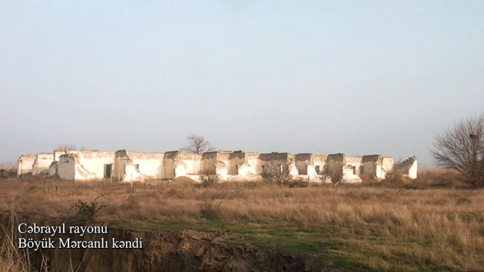   Videoaufnahmen des Dorfes Boyuk Mardschanli in der Region Dschabrayil  