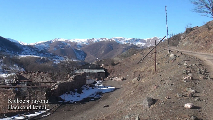   El Ministerio de Defensa publica   video   de la aldea de Hajikand de la región de Kalbajar  