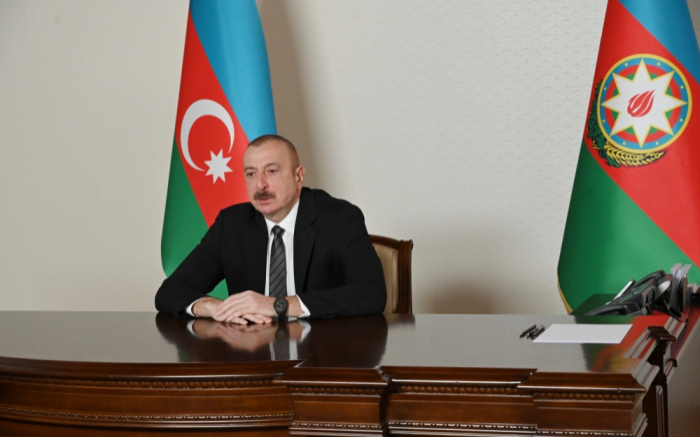   Presidente Ilham Aliyev recibe a Bagdad Amreyev en formato de video  
