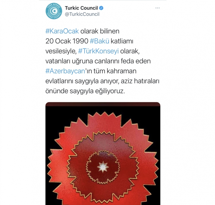 El Consejo Turco emite un mensaje sobre la tragedia del 20 de enero