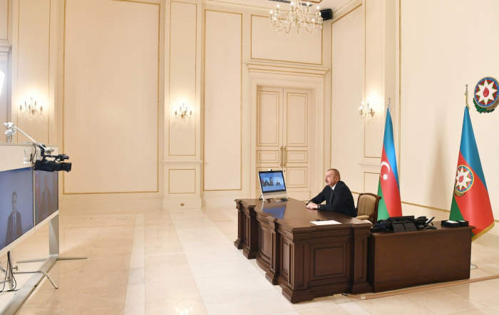 Prezident yeni naziri videoformatda qəbul etdi -  FOTO    
