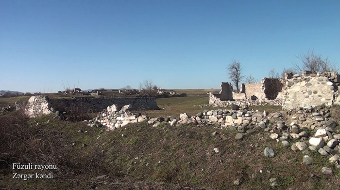     Videoaufnahmen   des Zargar-Dorfes in der Region Füzuli  