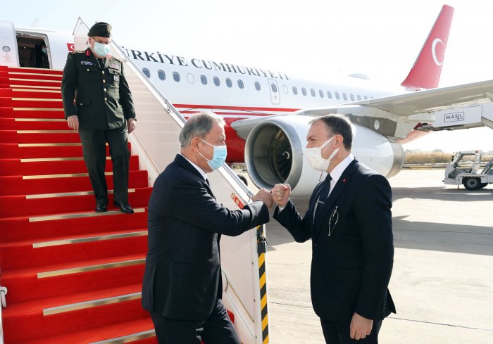 Hulusi Akar ordu generalı ilə İraqa getdi -  FOTO 