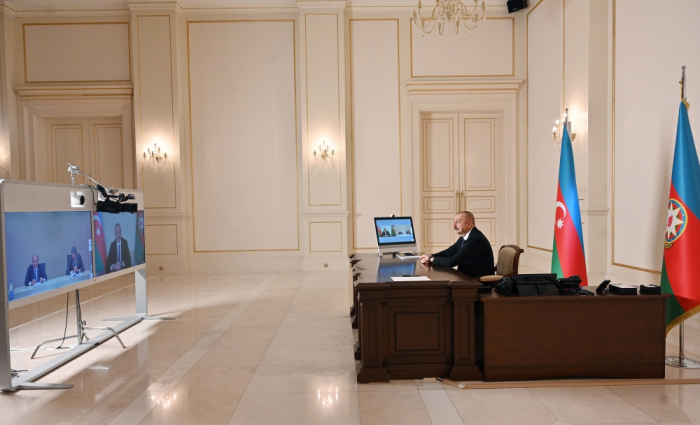 İlham Əliyev “Maire Tecnimont Group”un sədrini videoformatda qəbul edib -