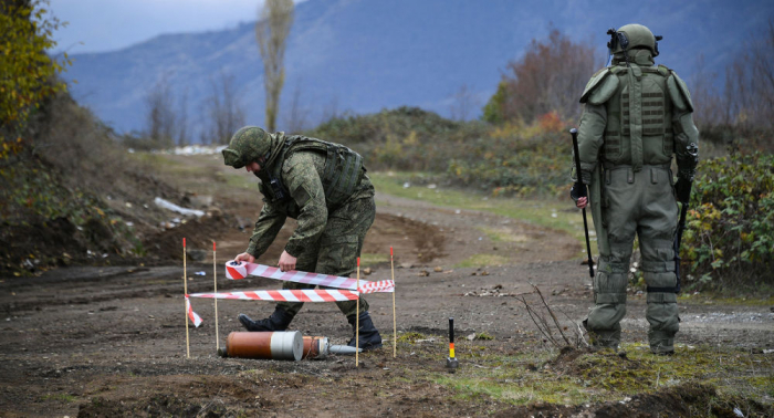   Les soldats de la paix russes ont achevé les travaux de déminage à Khodjavend  
