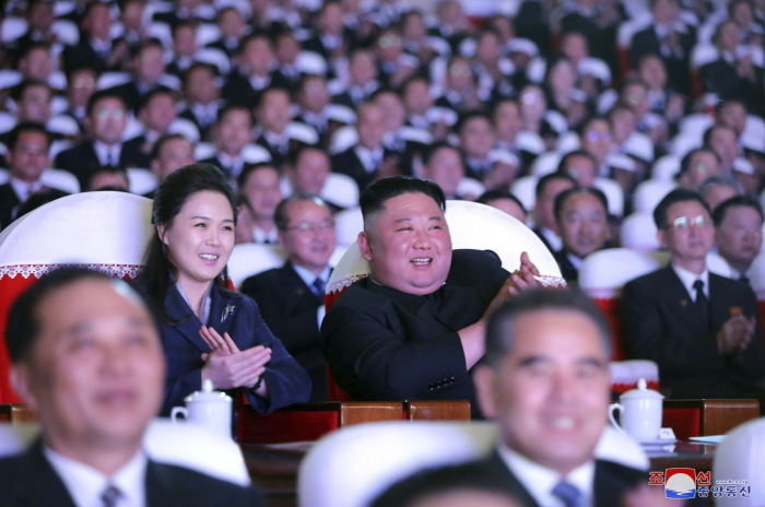 Wife of North Korea’s Kim appears in public for 1st time in a year