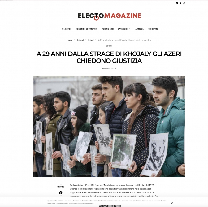  “Xocalı faciəsinin səbəbkarları cəzalandırılmalıdır” -    İtalyan jurnalist    