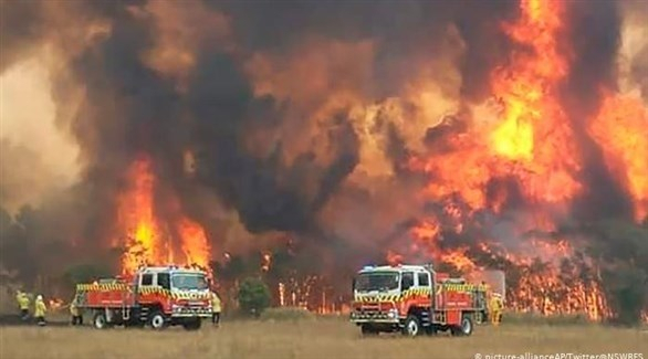 حريق غابات في مدينة بيرث الأسترالية يدمر منازل