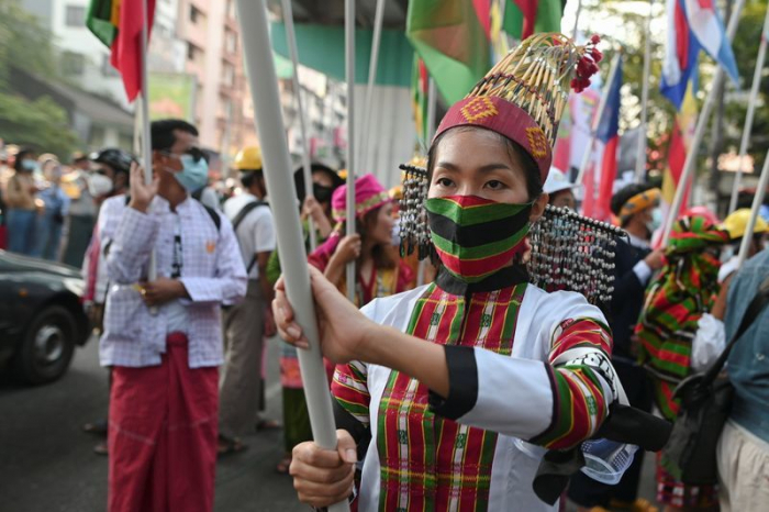 Diverse Myanmar protesters united in opposition to coup