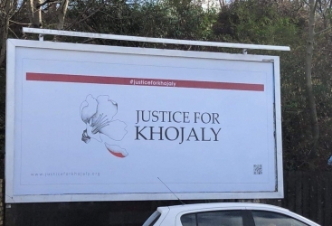 En Glasgow se han instalado carteles con el lema “¡Justicia para Joyalí!”