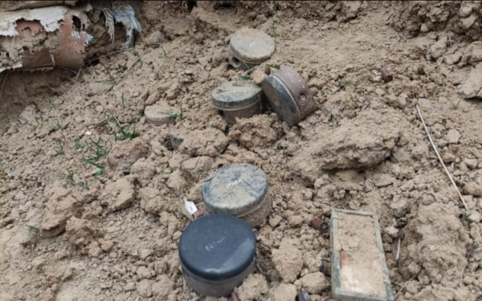  La police de la région de Latchine a découvert des mines à Utchtépé -  PHOTOS  
