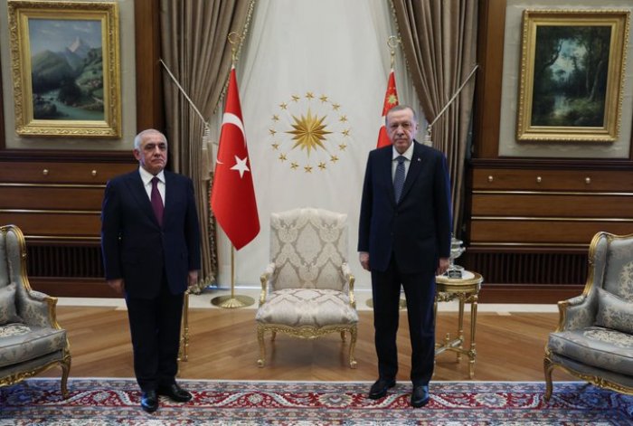 Ərdoğan Azərbaycanın baş nazirini qəbul etdi 