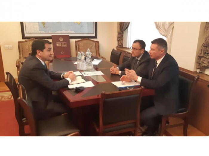  Hikmet Hajiyev meets with the Deputy Foreign Minister of Ukraine Vasyl Bodnar 
