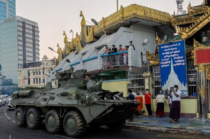 Armoured vehicles deployed to major Myanmar cities after mass protests
 