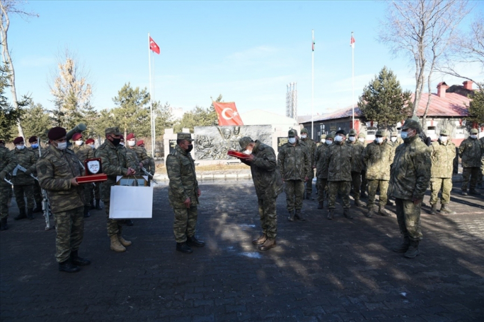 Qarsdakı təlimlərdə iştirak edən hərbçilərimiz Vətənə qayıtdı - FOTO