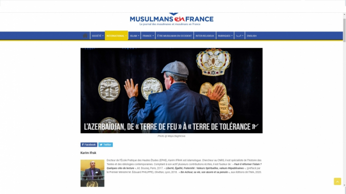   French portal highlights Azerbaijan’s multiculturalism traditions  