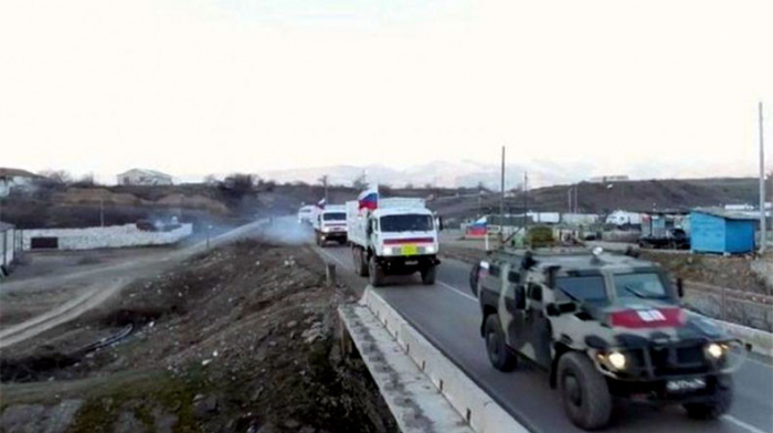   Russian peacekeepers provide assistance in delivery of humanitarian cargo to Azerbaijan
