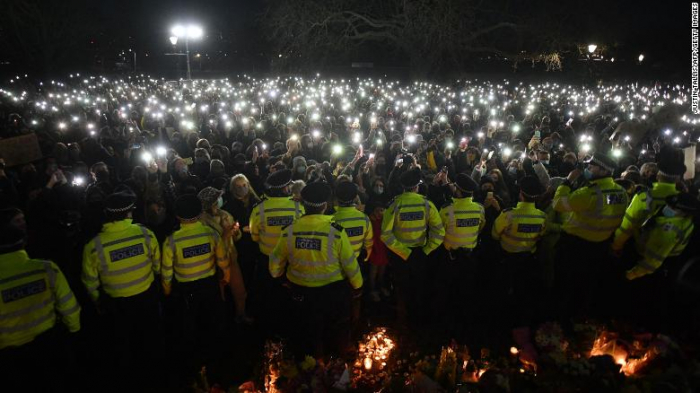   Protesters pay tribute to young woman killed in London -   NO COMMENT    