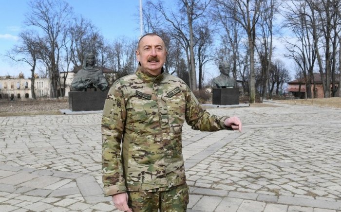  Ilham Aliyev viaja a la aldea Dashalti -  VIDEO  