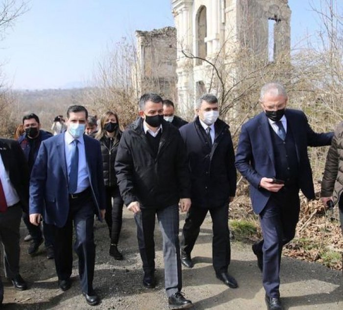  Turkish minister visits liberated Azerbaijani lands - PHOTOS