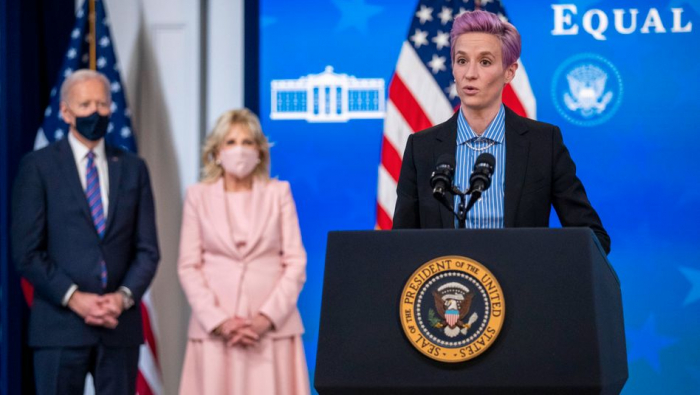 Joe Biden und Megan Rapinoe werben für gleiche Bezahlung von Frauen