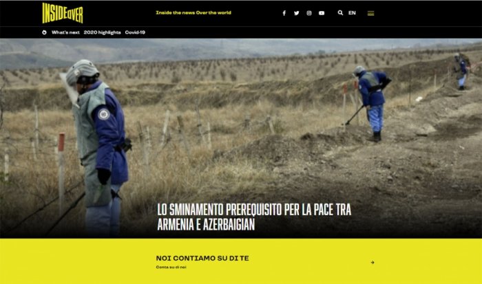  El periodista italiano:  "El desminado es un requisito previo para la paz" 