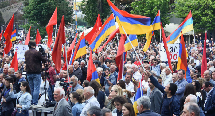 Armenia’s opposition movement stages protest rally in Yerevan