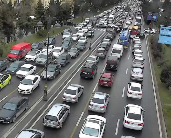  Bakı yollarında sıxlıq var -  FOTOLAR  