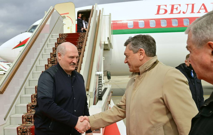 Belarusian president arrives in Moscow for talks with Putin  