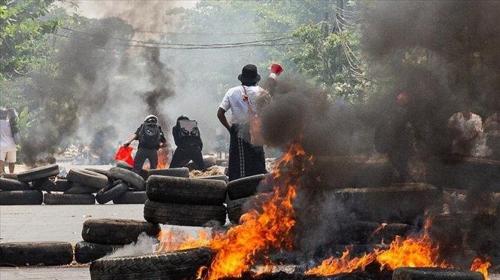 Nearly 600 killed in Myanmar since coup, rights group says 