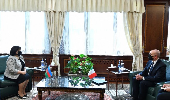  Azerbaijani parliament speaker, Italian official discuss development of cooperation 