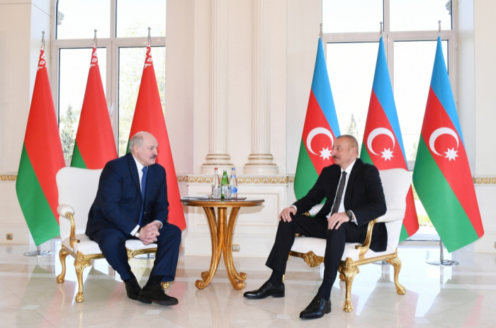  Azerbaijani, Belarus presidents made press statements 