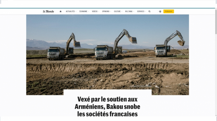    “Le Monde” Qarabağın bərpasından yazdı   