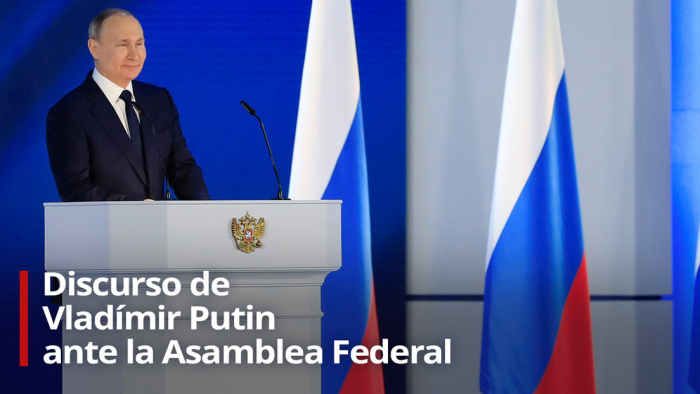   EN VIVO:  Vladímir Putin pronuncia su discurso anual ante la Asamblea Federal 