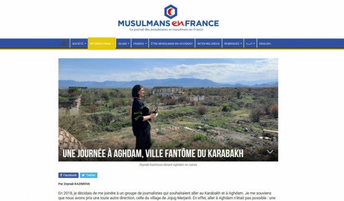 Ağdamdakı erməni vəhşiliyi Fransa portalında  
