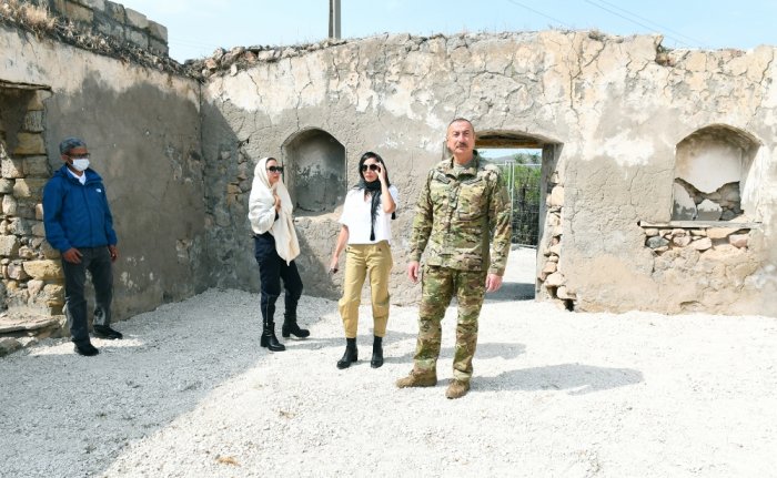  Ilham Aliyev y Mehriban Aliyeva visitaron las regiones de Jabrayil y Zangilan -  FOTOS  