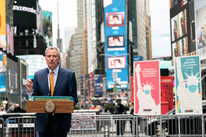 El alcalde de Nueva York anunció que planea “abrir completamente” la ciudad a partir del 1 de julio