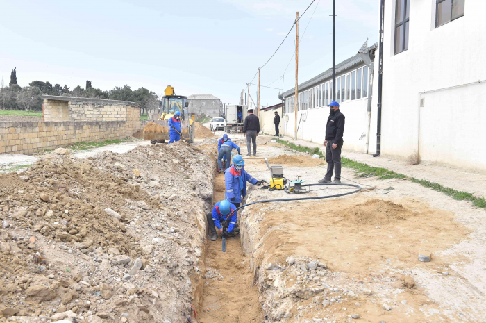 Aşağı Güzdək qəsəbəsinin su təchizatı yaxşılaşdırılır