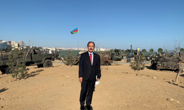   Turkish Ambassador to Azerbaijan visits Military Trophy Park  