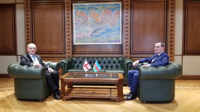  Azerbaijani FM meets his Georgian counterpart 