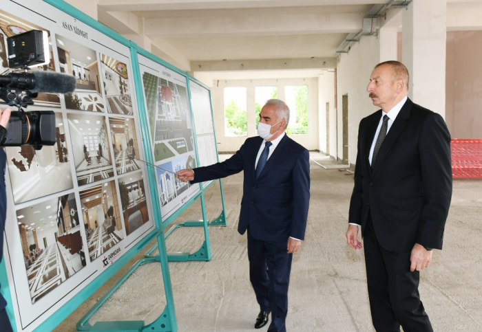 President Aliyev views construction of “ASAN xidmət” Center in Nakhchivan - PHOTOS