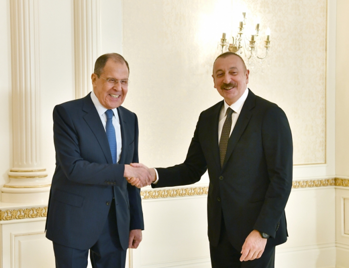   Präsident Ilham Aliyev empfängt Lawrow   - VIDEO    
