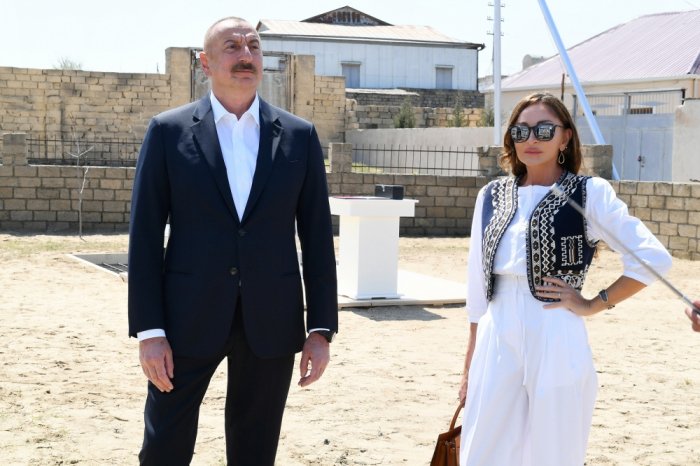   President Ilham Aliyev and Mehriban Aliyev visit Albanian church in Gabala  